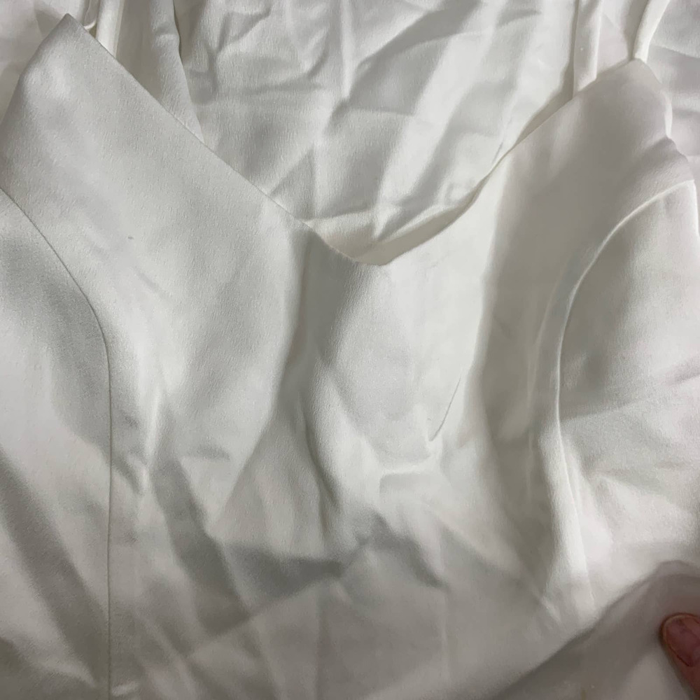 Show Me Your Mumu - Wedding Godshaw Godess Maxi Gown - White, "Ivory Luxe Satin" - Picture 6 of 9
